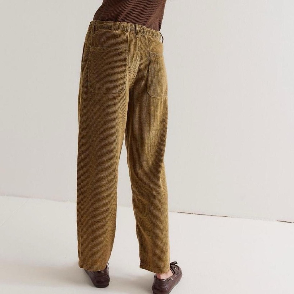 NWT Free People We The Free Roscoe Corduroy Pull On Straight Pants in Bermuda - Picture 3 of 8
